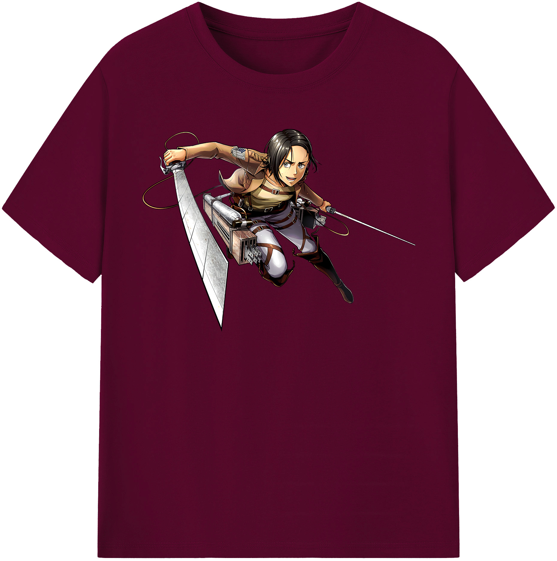 （画像用） 進撃の巨人 Attack on Titan レディースカジュアルプリントTシャツ（綿100％）